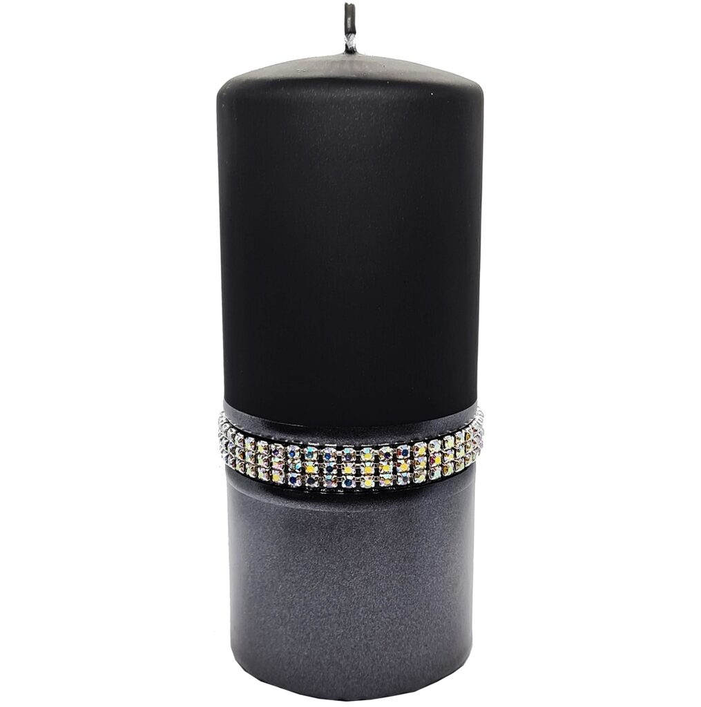 Świeca laura 18 cm czarna