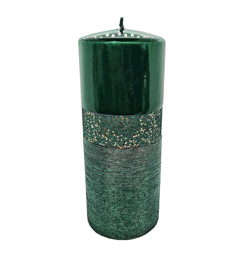 Świeca queen 18 cm zielona