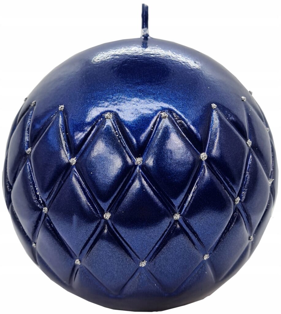 Świeca Florencja kula 12 cm granat