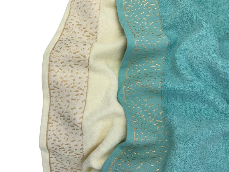 Zestaw ręczników Flo Gold 140x70 krem mięta - obrazek 5