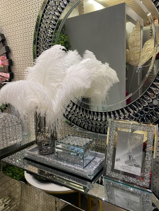 TACA SZKLANA PROSTOKĄTNA SREBRNA GLAMOUR - obrazek 7