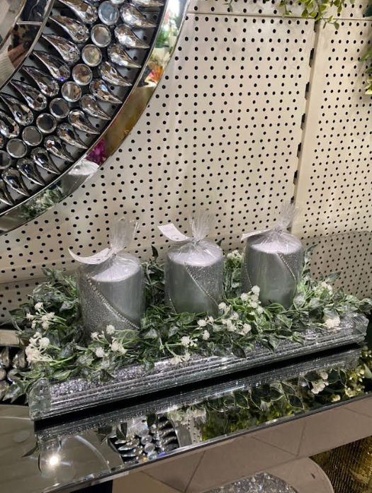 TACA SZKLANA PROSTOKĄTNA SREBRNA GLAMOUR - obrazek 11