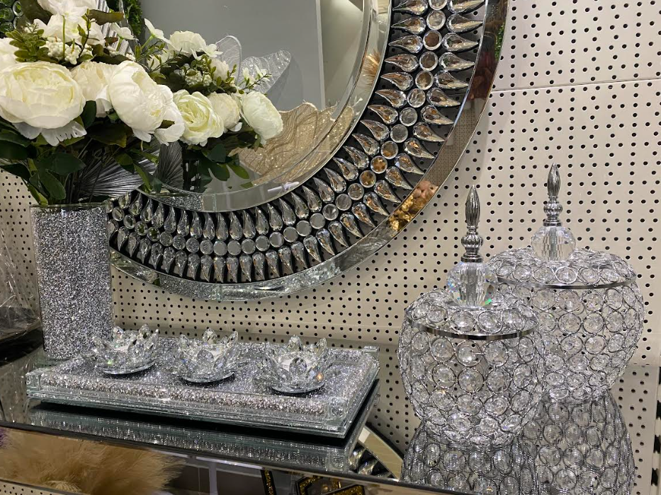 TACA SZKLANA PROSTOKĄTNA SREBRNA GLAMOUR - obrazek 9