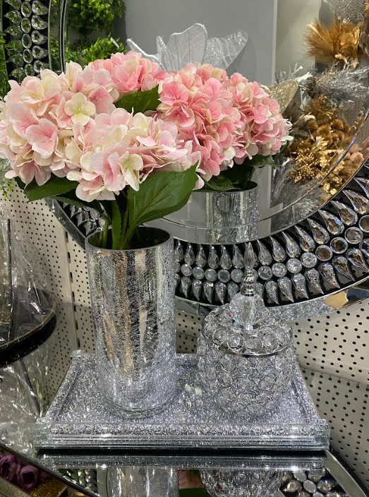 TACA SZKLANA PROSTOKĄTNA SREBRNA GLAMOUR - obrazek 6