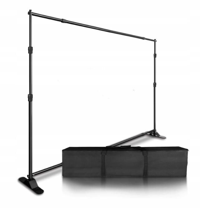 STELAŻ REGULOWANY STOJAK CZARNY ścianka baner tło