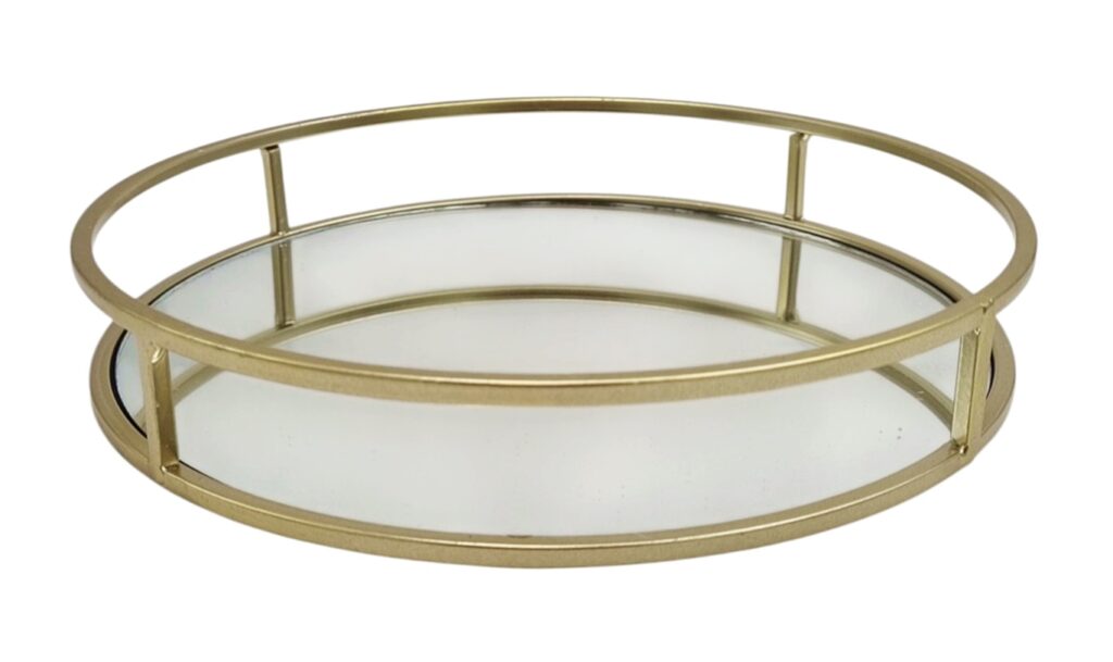 TACA LUSTRZANA HLW8268J M ZŁOTA OKRĄGŁA