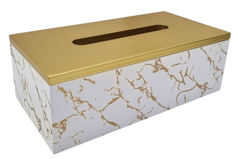 CHUSTECZNIK HL2493 marmurowy styl biało złoty