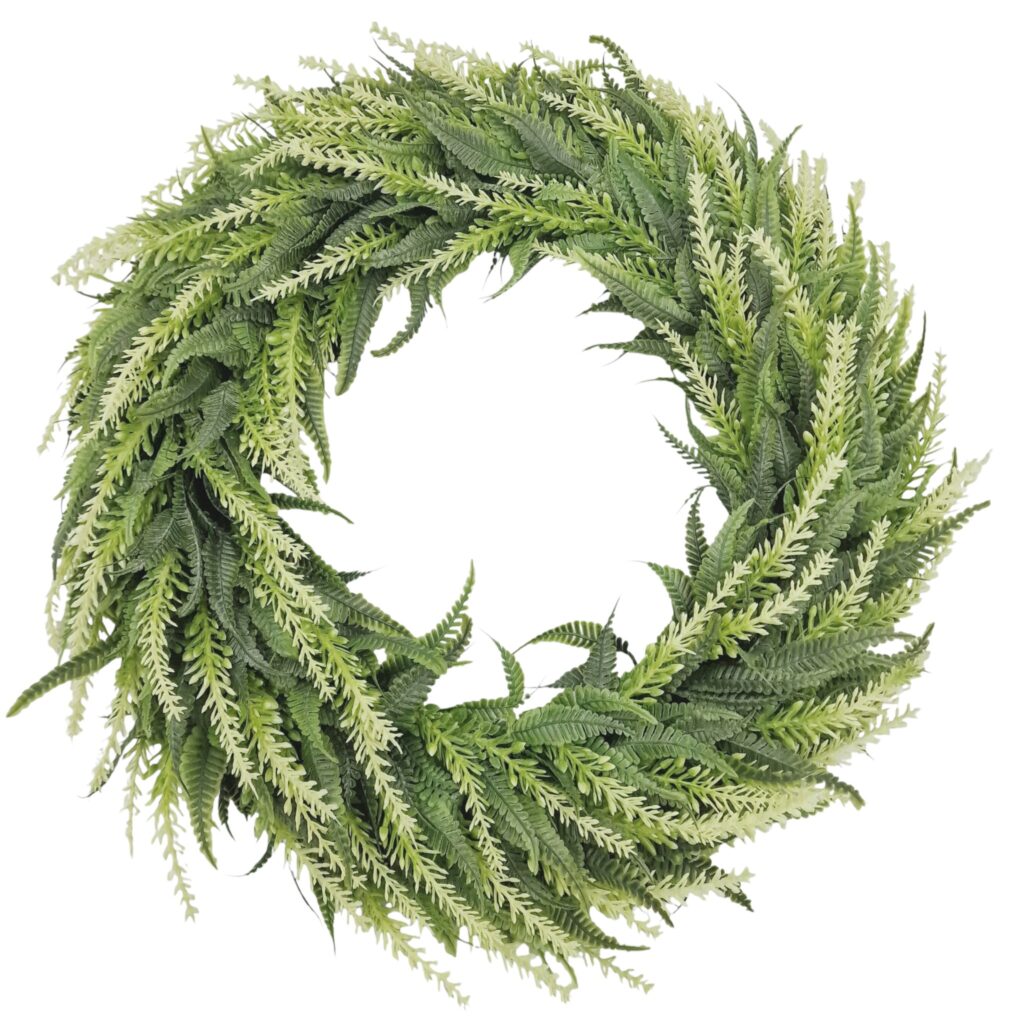 WIANEK ZIELONY PAPROTKA + BIAŁA LAWENDA DS1040