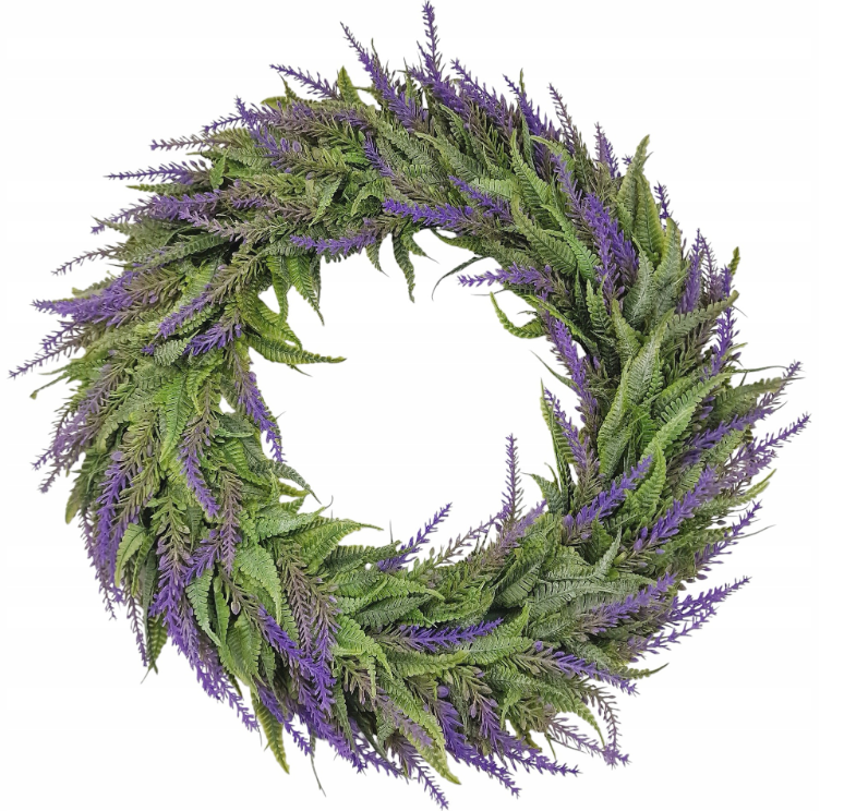 WIANEK ZIELONY PAPROTKA + FIOLETOWA LAWENDA DS1040