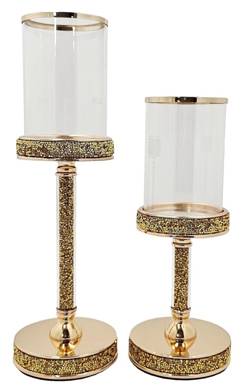 ZESTAW ŚWIECZNIKÓW x2 23011-1 GOLD