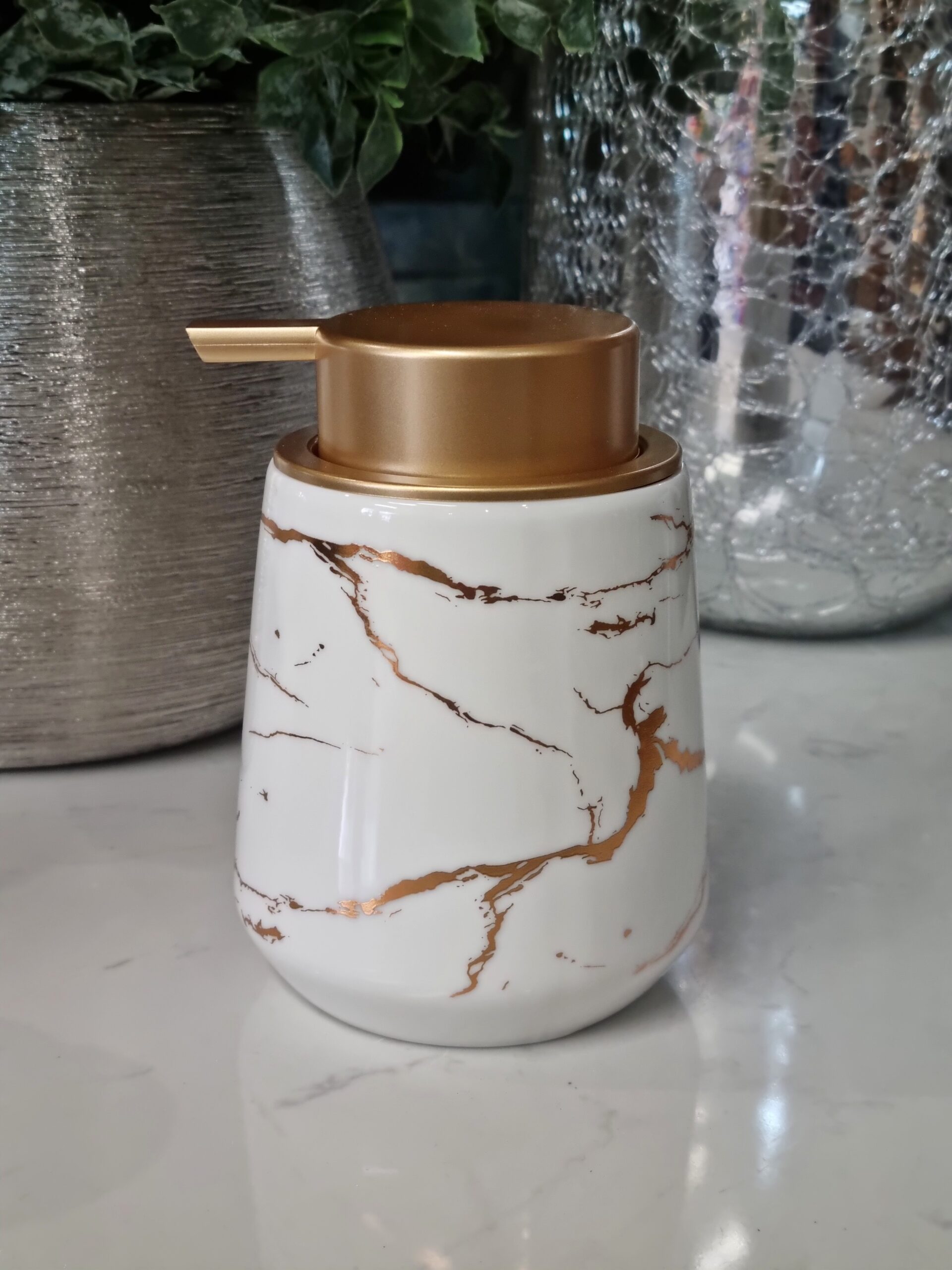 DOZOWNIK NA MYDŁO W PŁYNIE 2441 BIAŁY MARMUR 350ML - obrazek 6