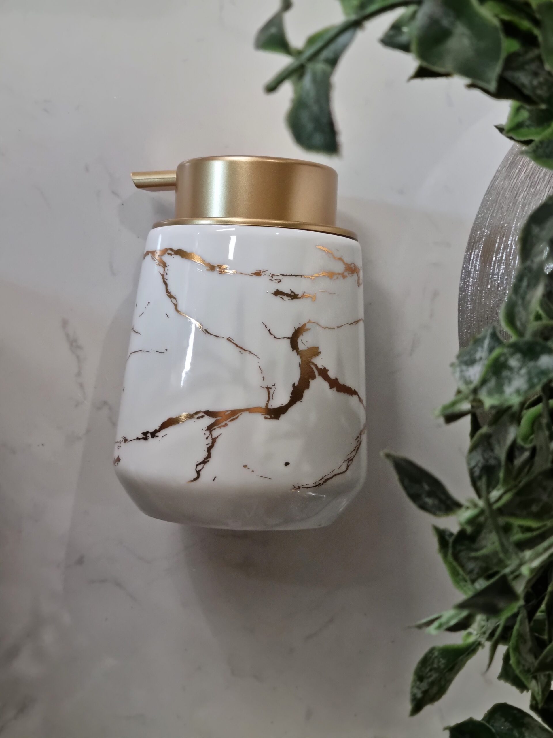 DOZOWNIK NA MYDŁO W PŁYNIE 2441 BIAŁY MARMUR 350ML - obrazek 9