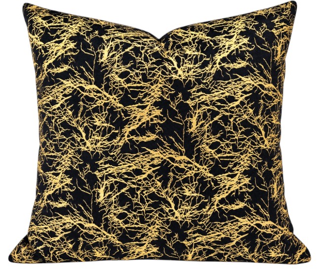 Poszewka na poduszkę marmur N 40x40 czarna 8628
